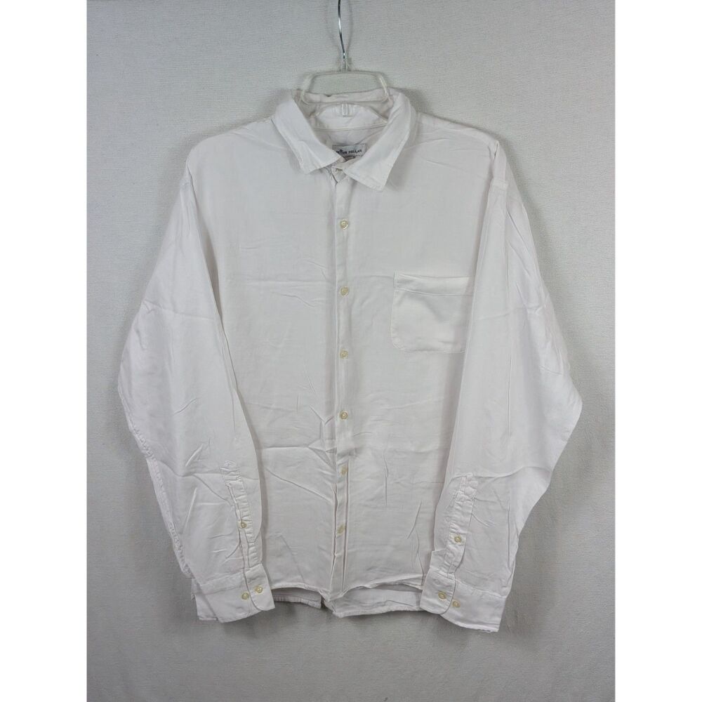 Peter Millar Button Up Dress Shirt White Men's Size XL